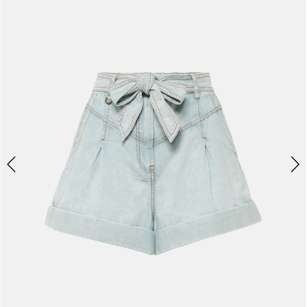 Zimmermann High-Rise Light Blue Denim 100% cotton Women's Shorts - small